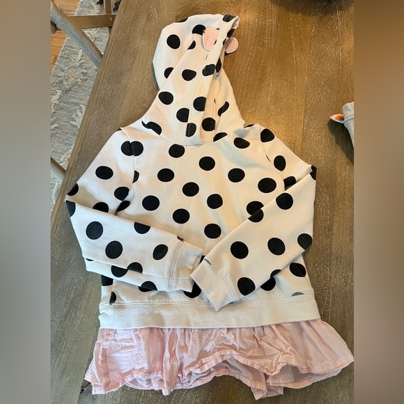 Tucker & Tate Girls Animal Ear Ruffle Hem Sweatshirts - Picture 3 of 5